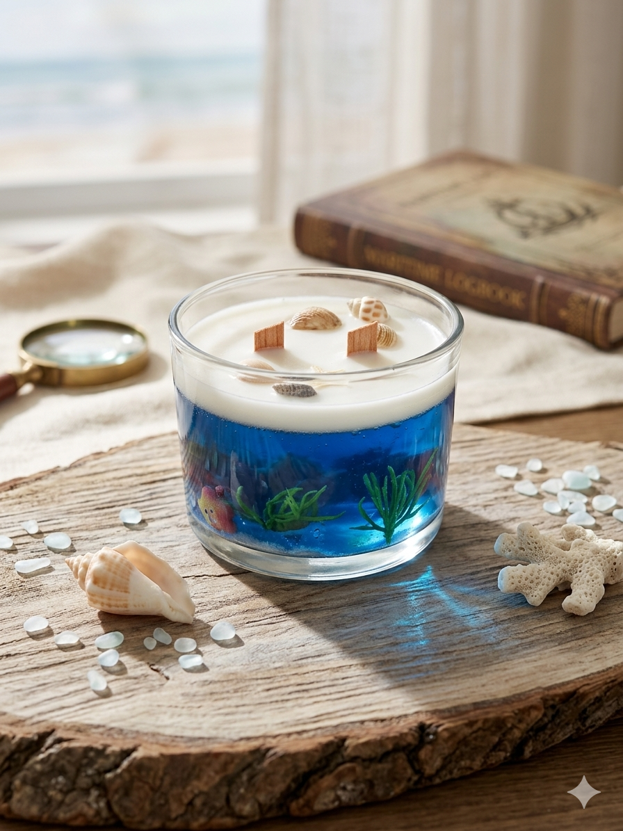 Midnight Cove | Artisan Ocean Aquarium & Soy Wax Hybrid Candle