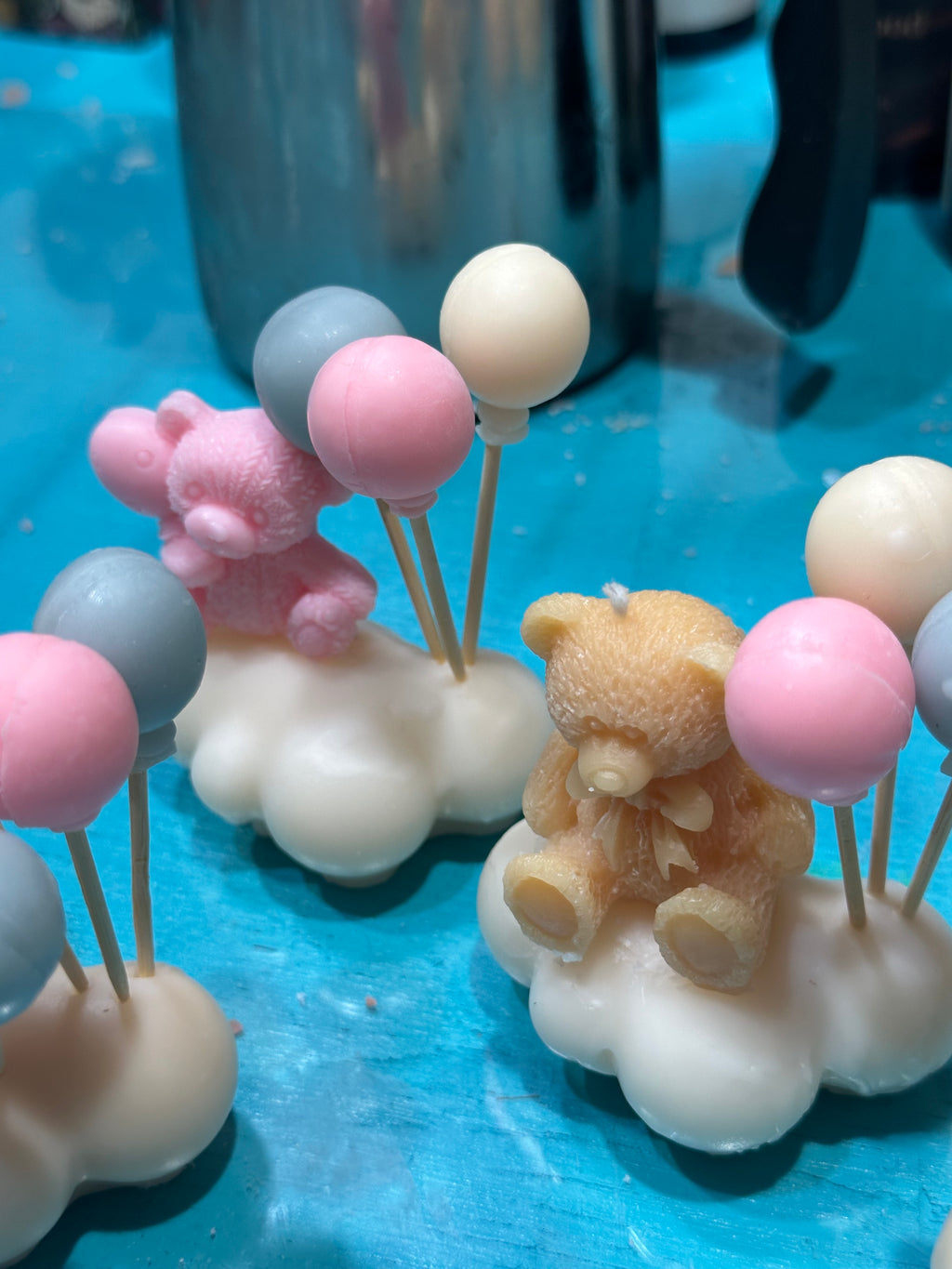 He or She? Gender Reveal Teddy Bear Candle Favor
